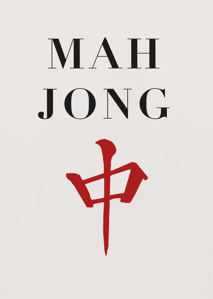 Mahjong Rød Dragebrik Plakat