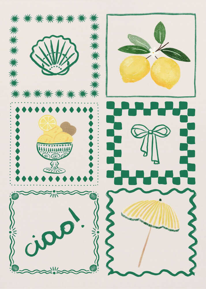 Munter italiensk sommerplakat