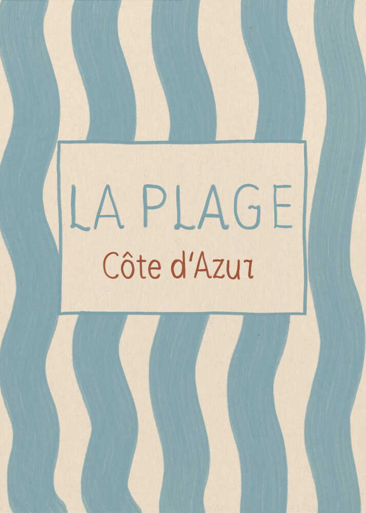 Côte d'Azur Strandstriber Plakat