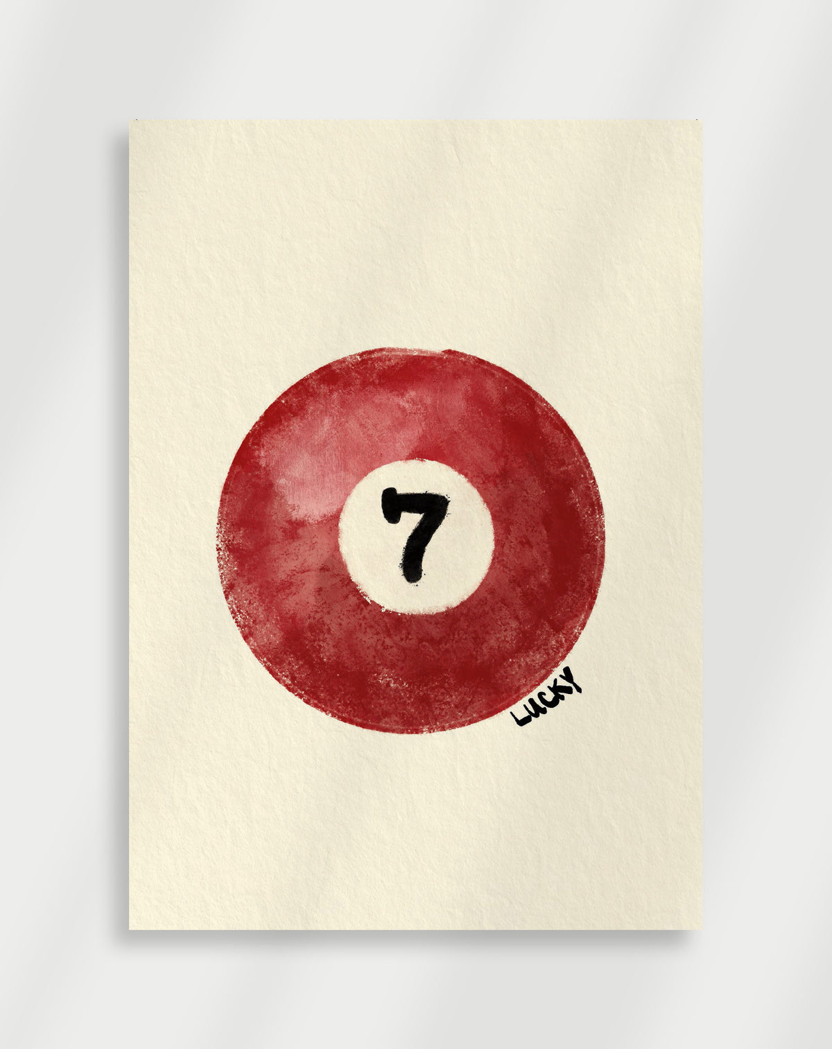 Lucky 7 Pool-ball plakaten