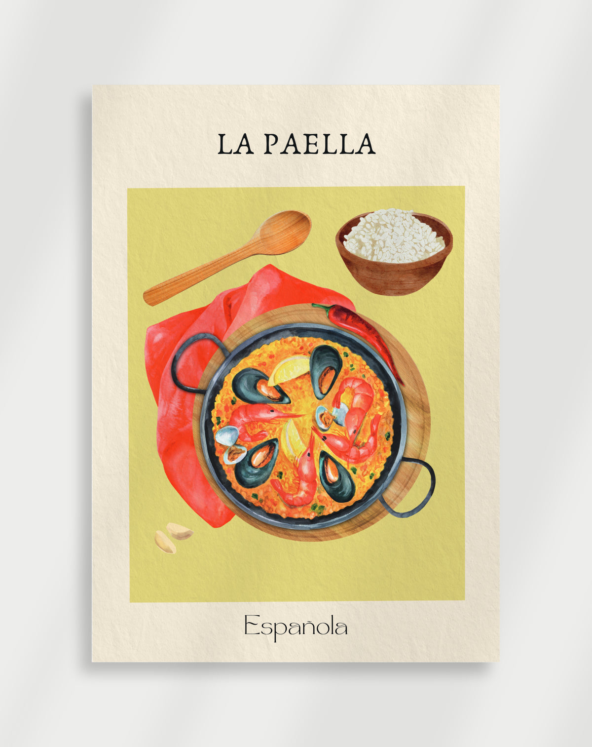La Paella Food Poster