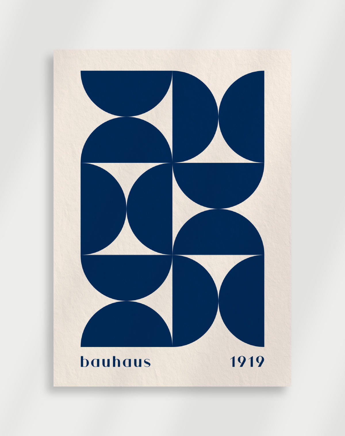 Bauhaus Blue Square Pattern Poster
