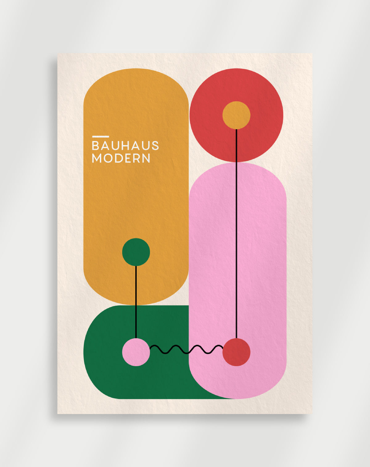Bauhaus Color Blocks Abstract Poster