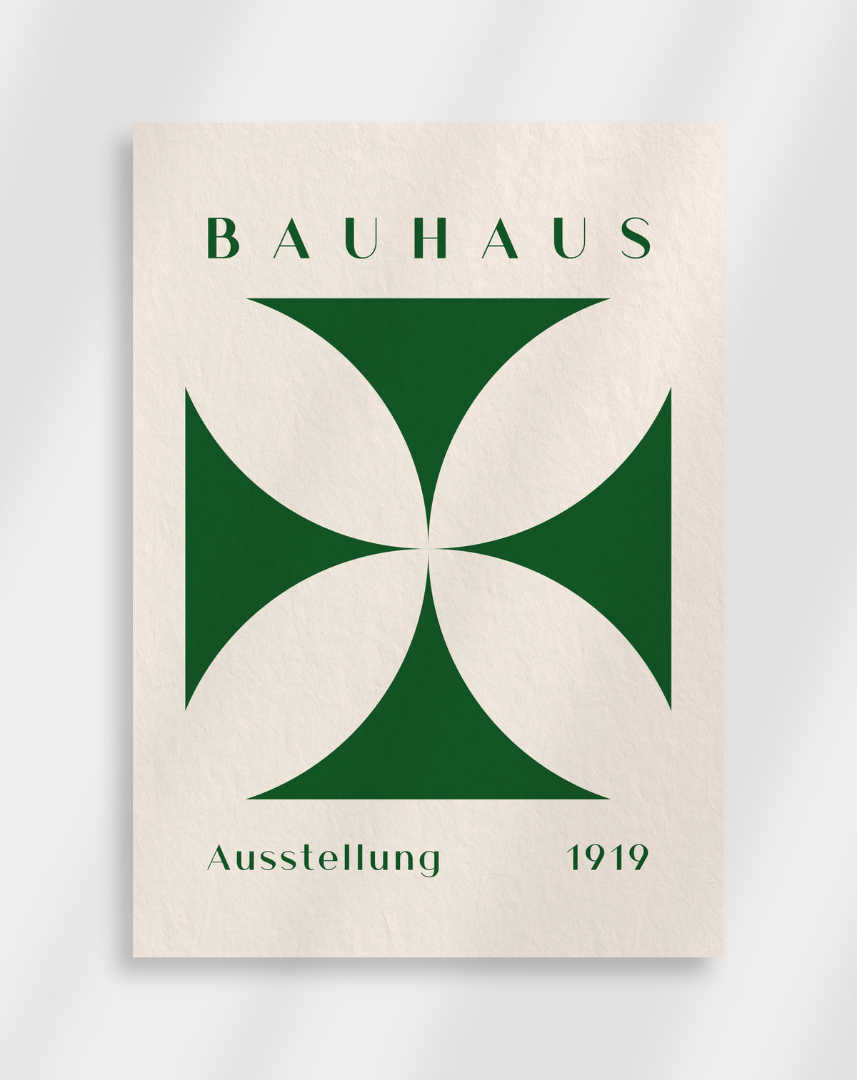 Bauhaus Green Cross Poster