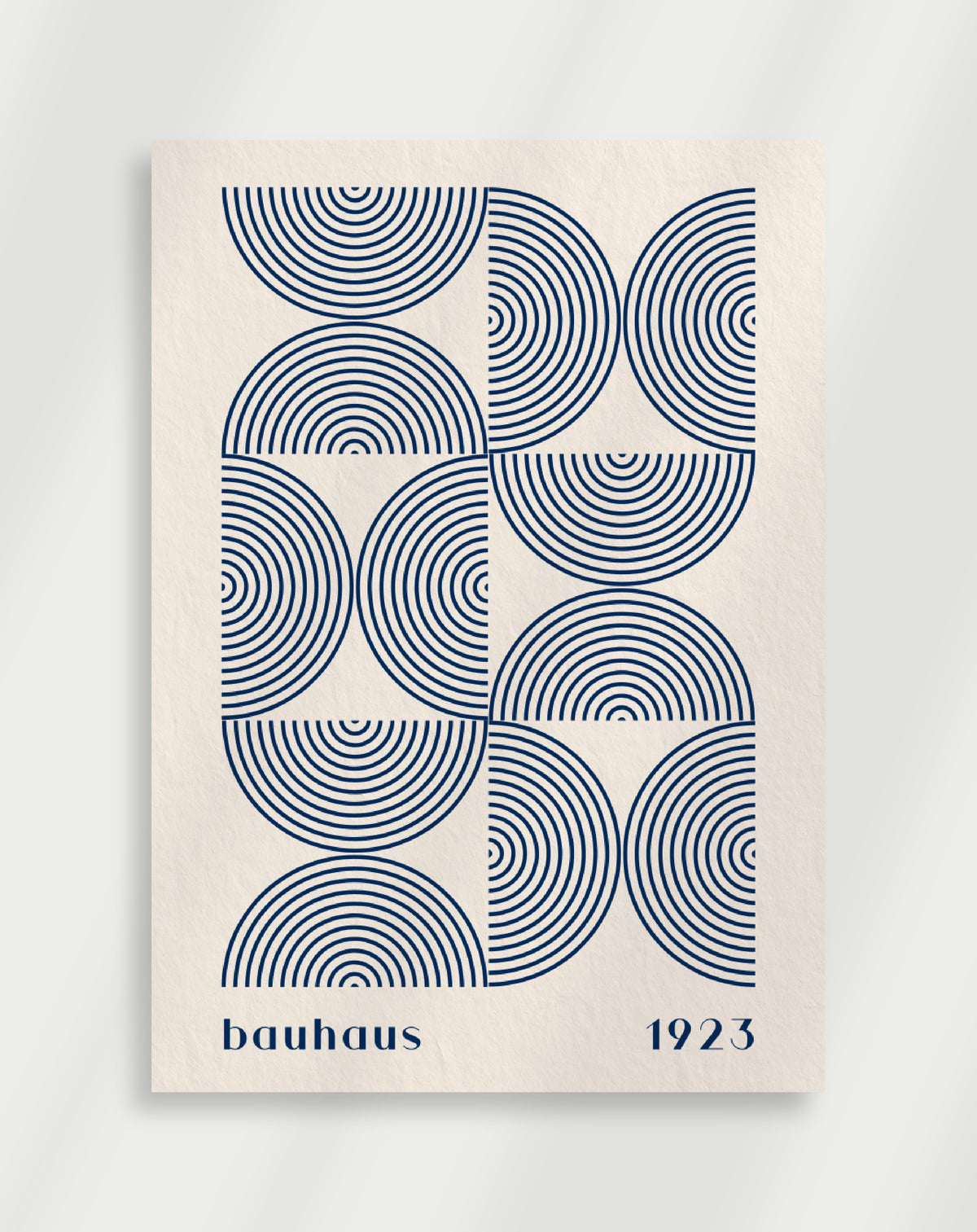 Bauhaus Geometric Grid Poster