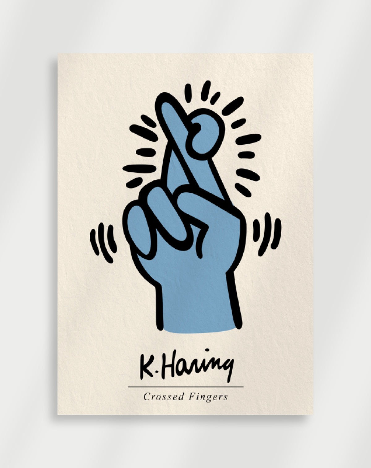 Crossed Fingers Art Poster