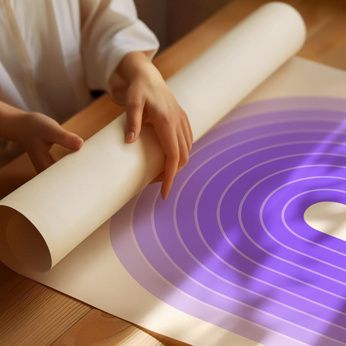 Bauhaus Purple Arch Poster
