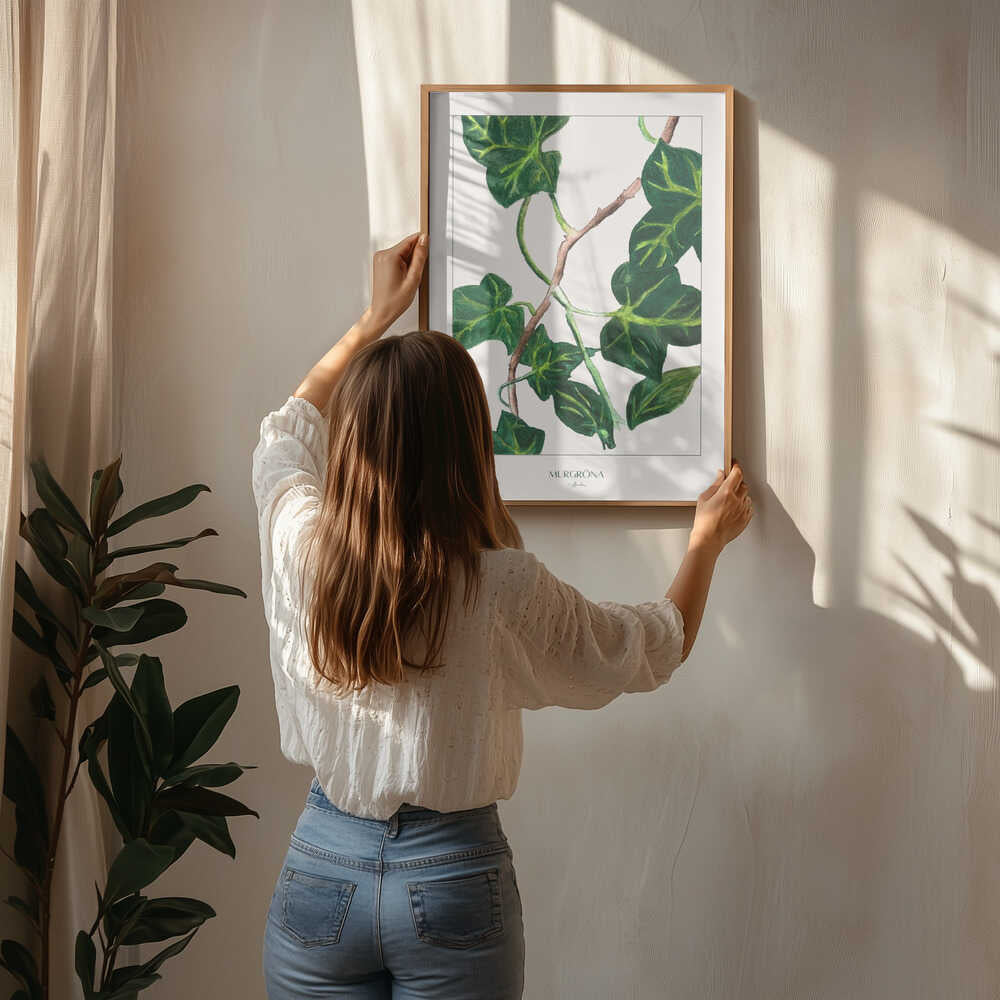 Grøn Ved Botanisk Plakat
