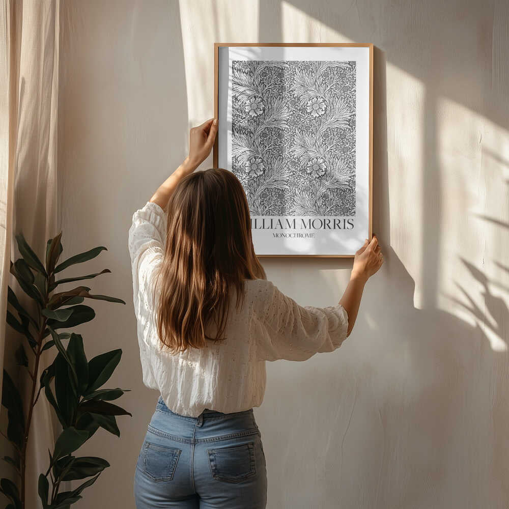 William Morris Monochrome Poster