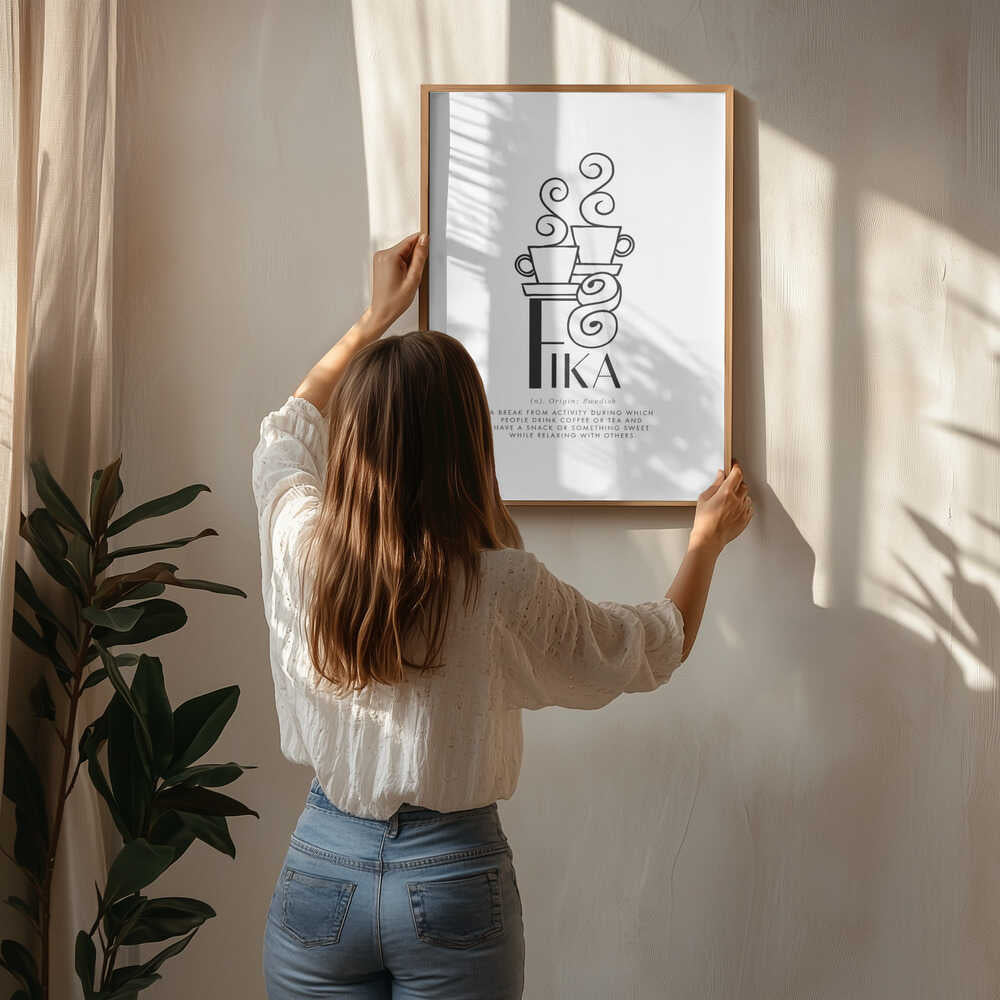 Svensk Fika Kaffepause Plakat