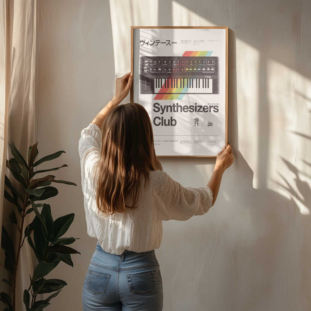 Vintage Synthesizerklub-plakat