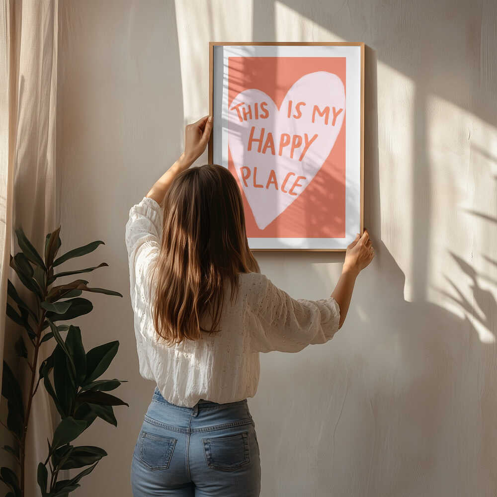 Happy Heart Message Poster