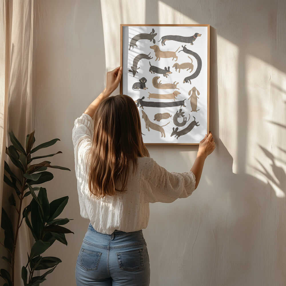Dachshund Print Poster