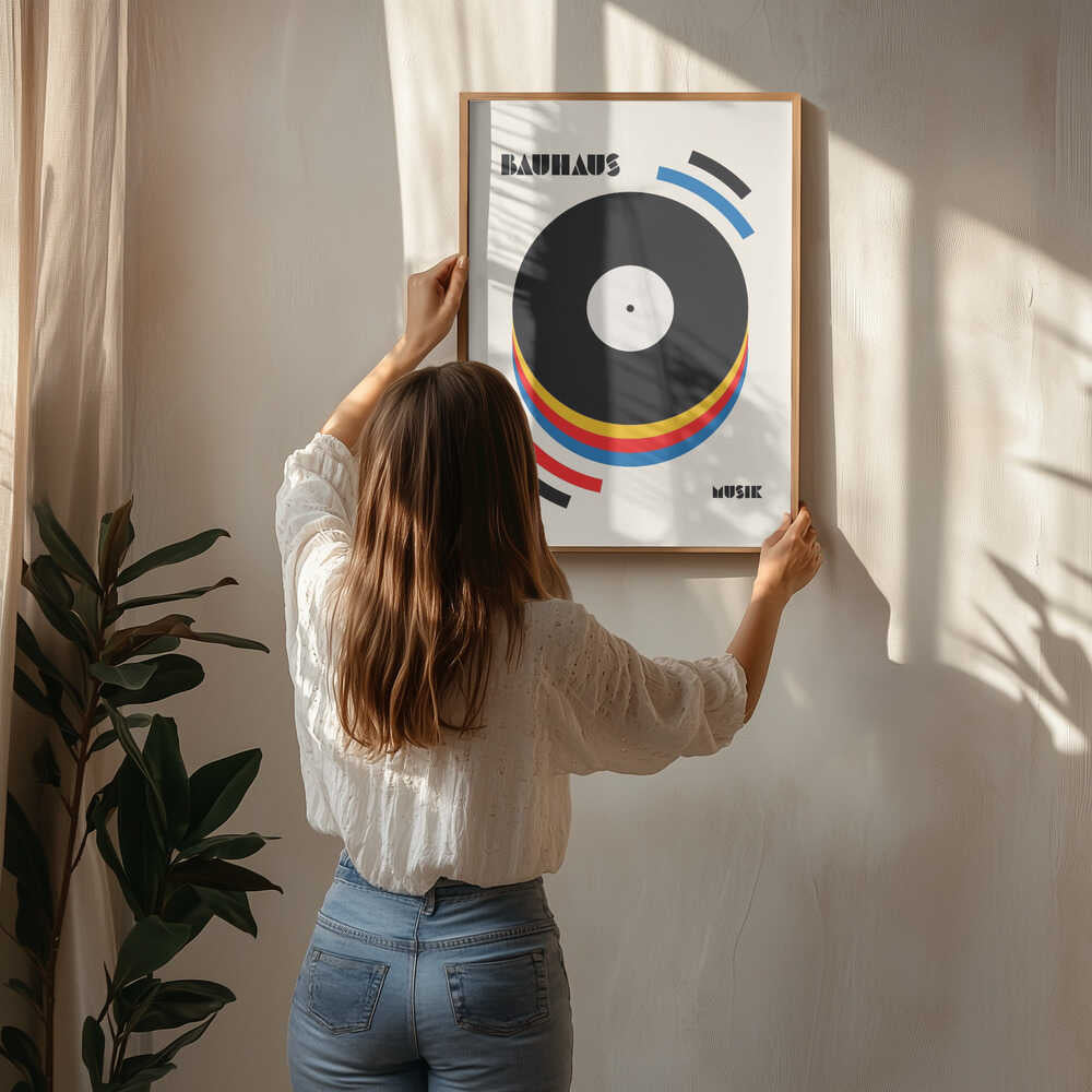 Abstrakt musik vinylplakat