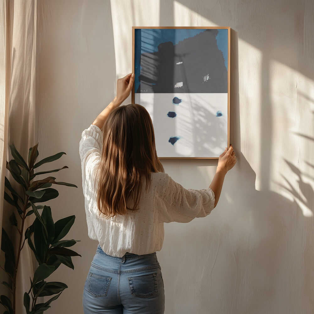 Indigo Ink Abstrakt Plakat