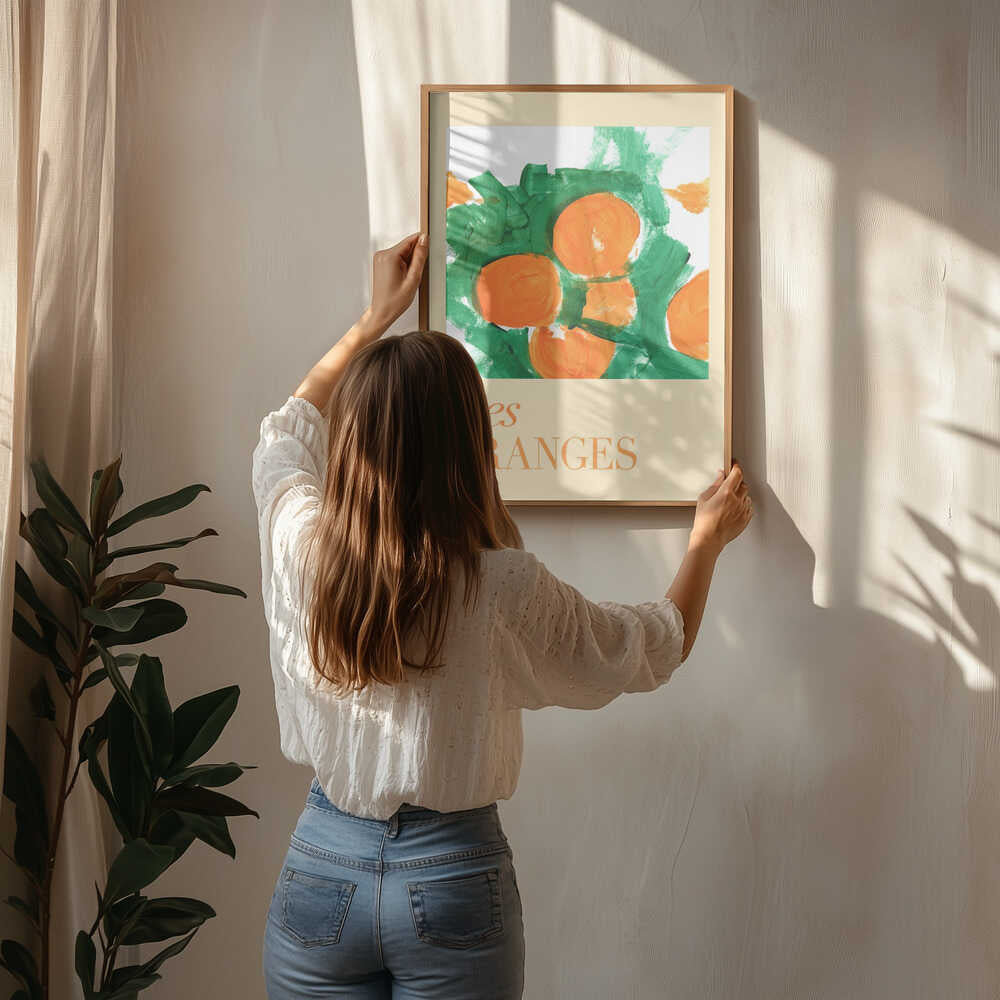 Vibrant Orange Study Poster