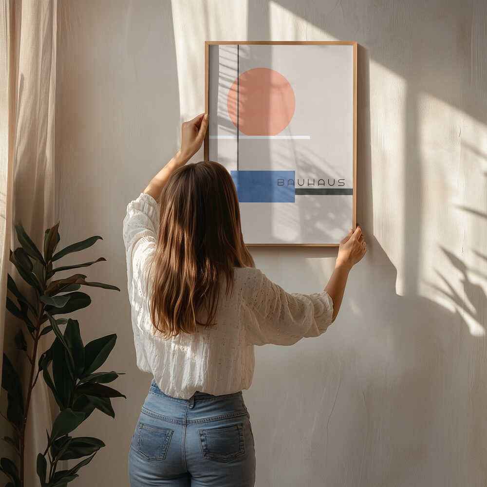 Modern Bauhaus Abstract Geometry Poster