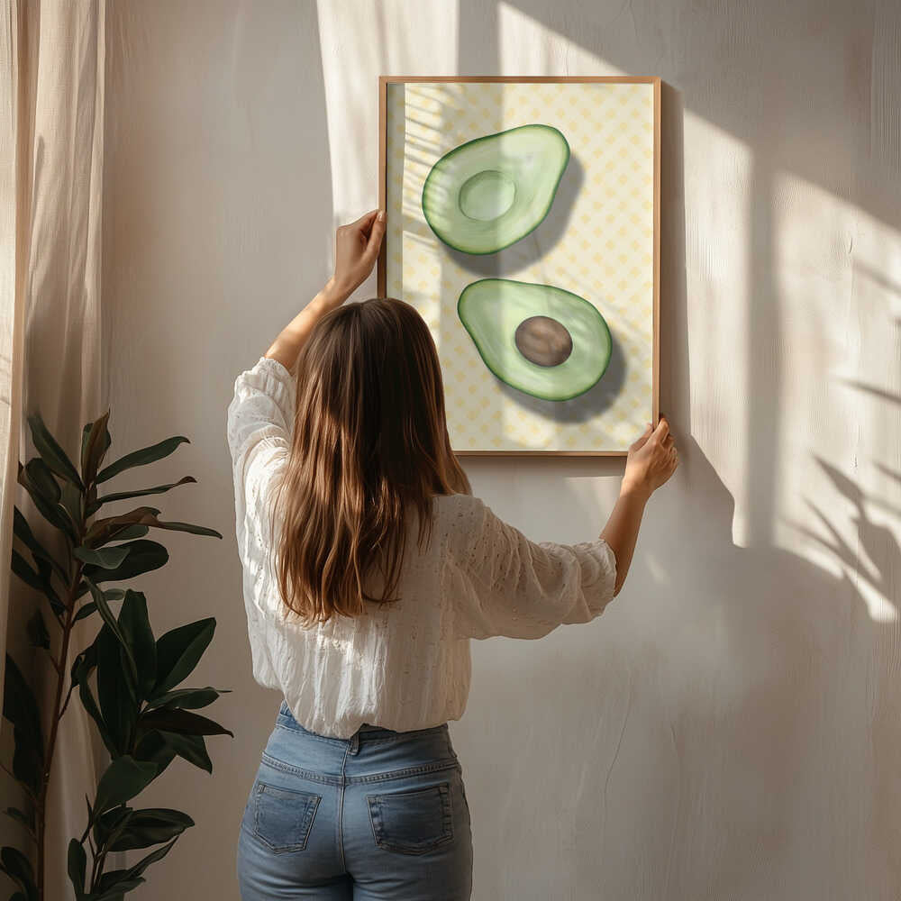 Fresh Avocado Halves Poster