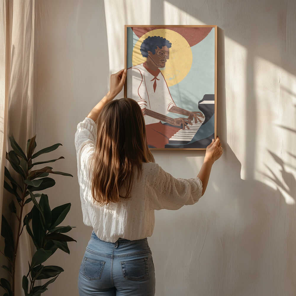 Soulful klaverspiller-plakat