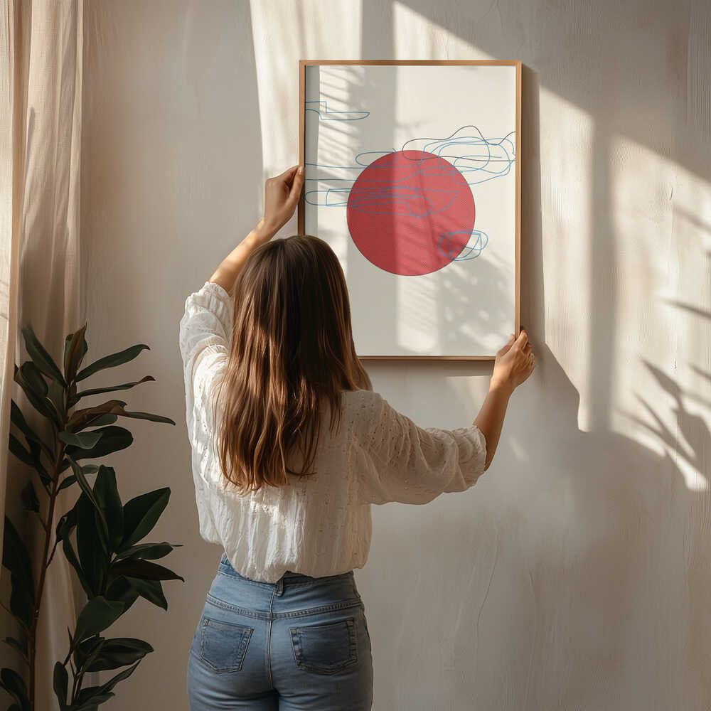 Bold Red Circles Poster