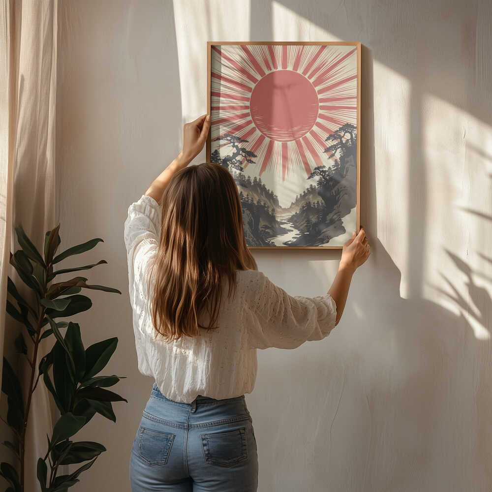 Rising Sun River Valley Poster
