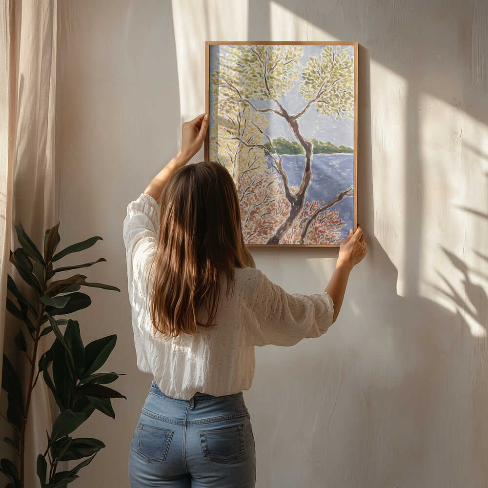 Autumn Lake Landscape Poster