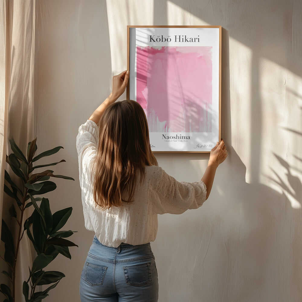 Kōbō Hikari Naoshima Pink Plakat