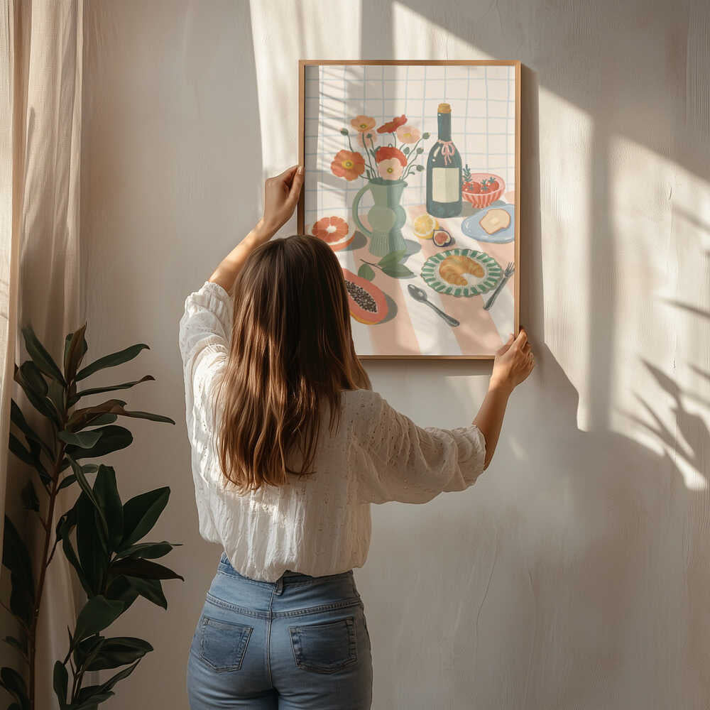 Farverig Morgenmad Stilleben Plakat
