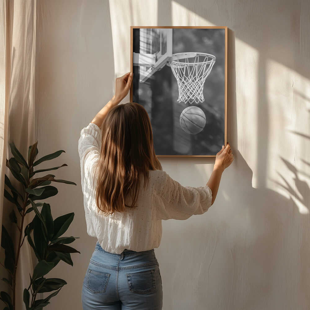 Basketballkurv Skud Plakat