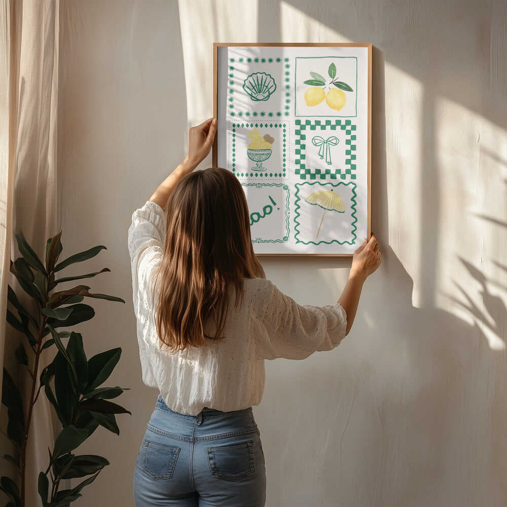 Munter italiensk sommerplakat