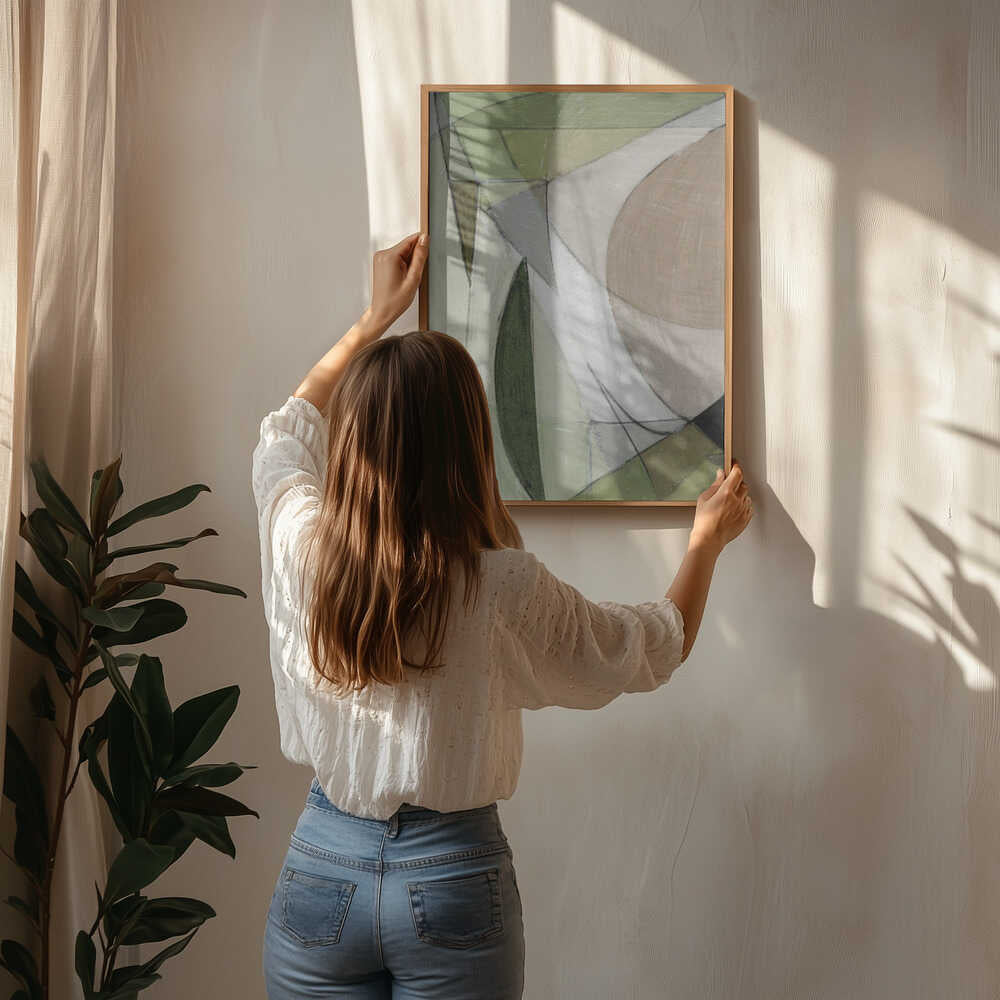 Abstrakt Plakat i Jordfarver